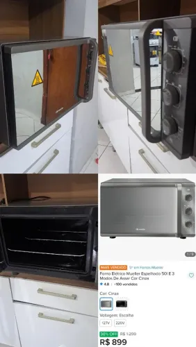 Forno elétrico marca Mueller de 50 litros