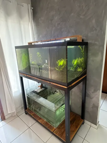 AQUÁRIO GRANDE COMPLETO COM SUMP E MÓVEL