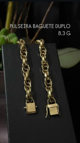 Pulseira baguete duplo