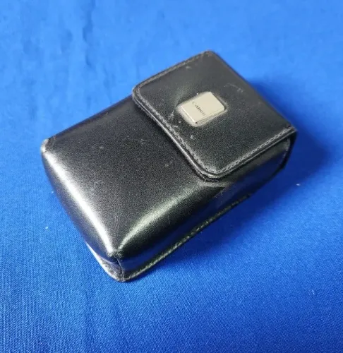 capa/estojo de couro sintético para câmera digital Canon compacta