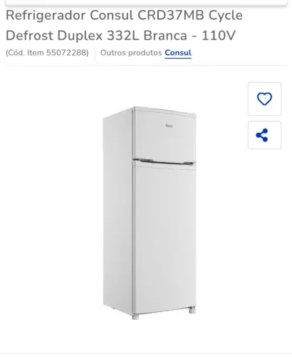 Geladeira duplex Consul