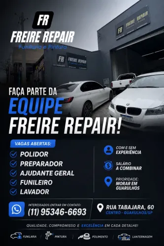     . ? FAÇA PARTE DE UMA DAS OFICINAS QUE MAIS CRESCEM EM GUARULHOS!