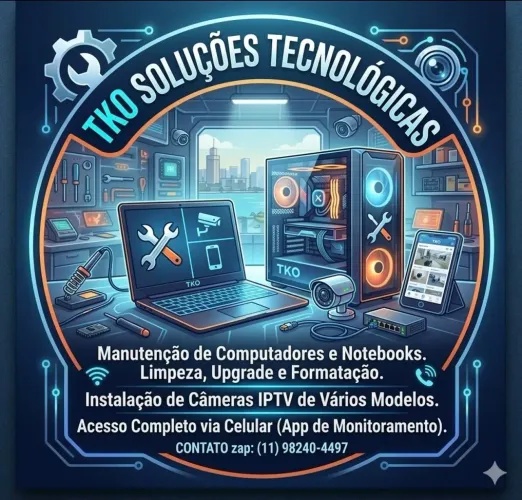 Manutenção de computadores e instalações de câmeras