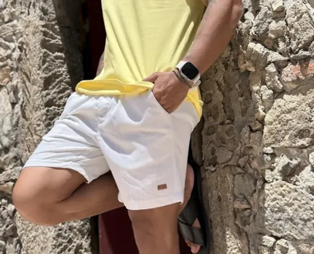 Bermuda Linho Masculina | Casual | Verão | Passeio | Praia