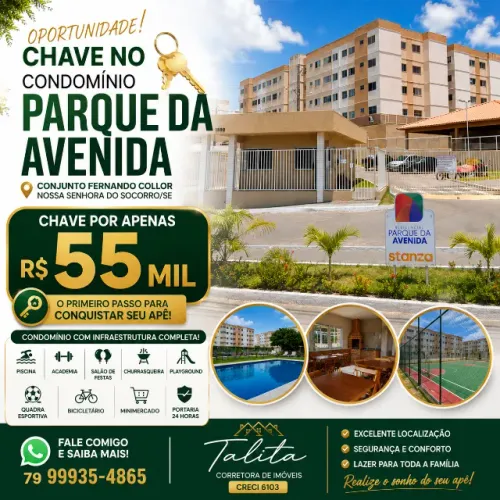 REPASSE DE CHAVE NO CONDOMINIO PARQUE A AVENIDA FERNANDO COLLOR