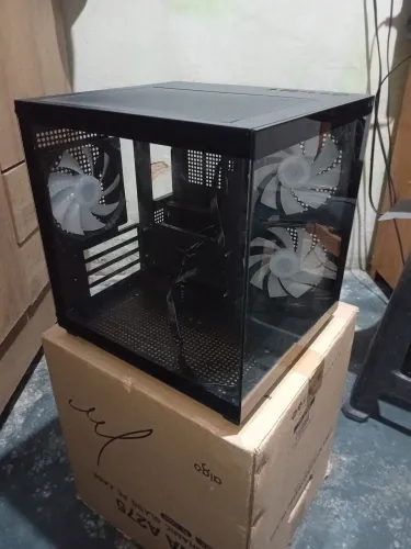 Gabinete aquário pequeno luna A275 com 3 fans rgb