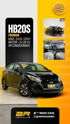 Hyundai HB20S Premium 1.6 Flex 16V Aut. 4P 2019