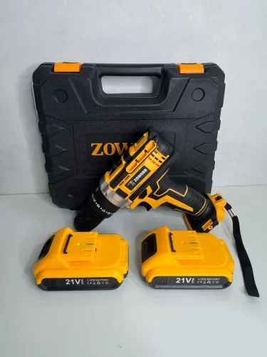 Parafusadeira e Furadeira de Impacto C/ 2 Baterias 21V da Zowsbb Kit Com Acessório