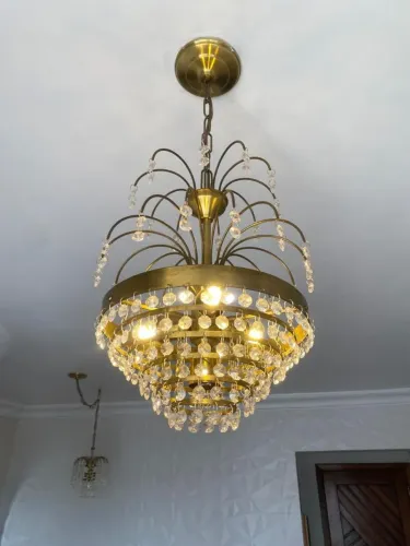 LUSTRE DE CRISTAL ESTILO CASCATA