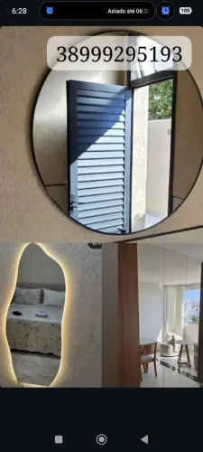 Espelhos novos com instalação 