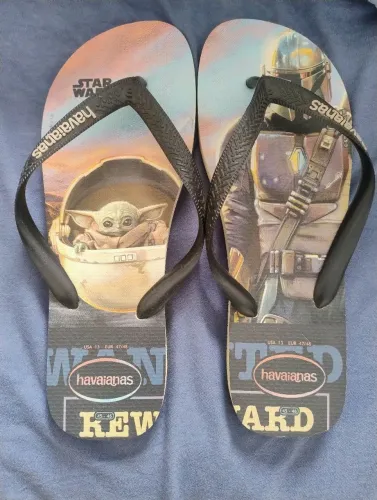 Chinelos Havaianas Star Wars Mandalorian 45/46