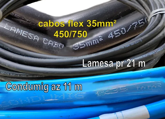 Cabo Fio Flexível 35mm² - Dois Pedaços (11 Metros e 21 Metros)