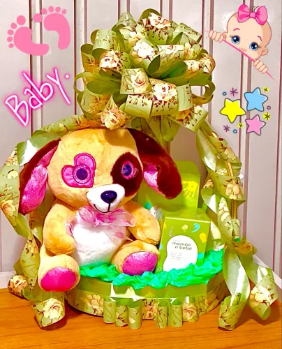 Cestas. Cesta Natura Girl Baby. C/ Perfume. Sabonetes. Lenços Umedecido