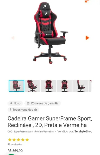 Cadeira Gamer Super Frame.