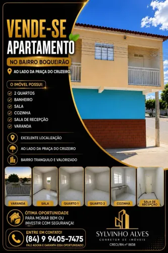 VENDE-SE ESTE APARTAMENTO NO BAIRRO BOQUEIRÃO EM PARELHAS
