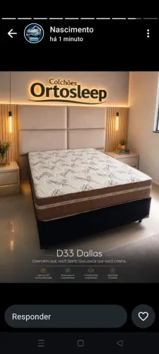Colchão D 33 com a base semi ortopédico