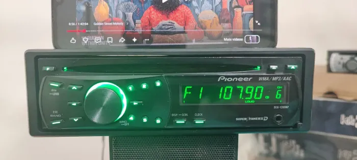 Radio Cd Pioneer Deh-1280mp Com Bluetooth Lindo