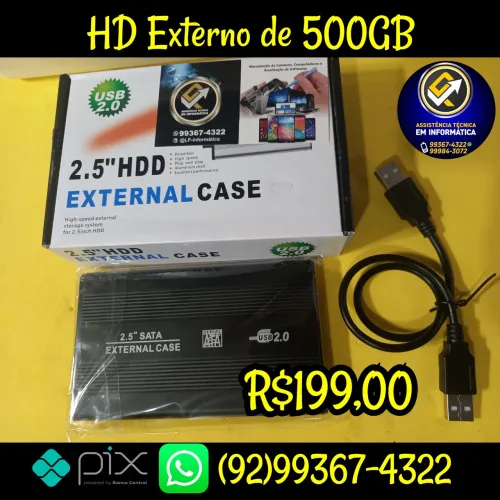 HD Externo de 1tera e 500GB pra guardar seus arquivos 