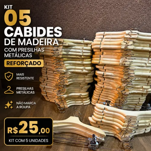 Kit Cabides de Madeira - Reforçado 