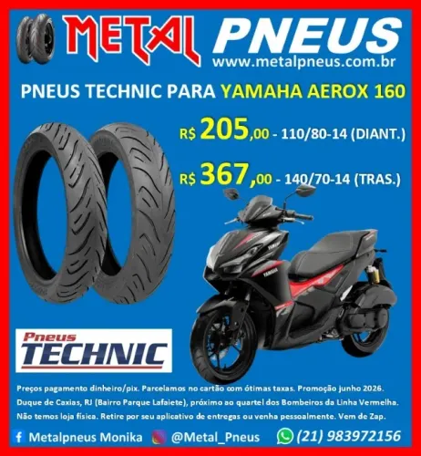 Pneu Moto Technic Aerox 160 - Novos Com Garantia