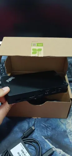 Dock Station Lenovo USB-C Hdmi Disport Usb-c Fonte 90w Rede RJ45 gigabit novo na caixa