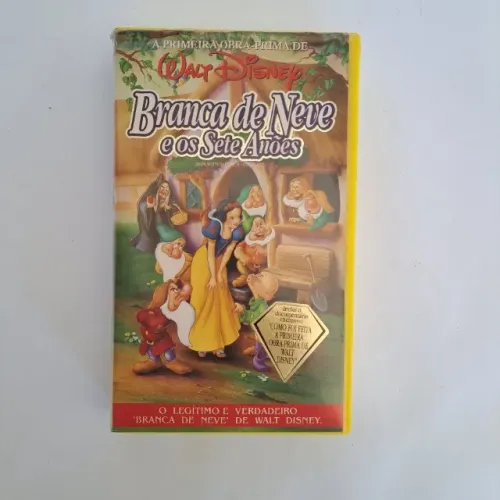 Fita VHS Disney Clássicos - Branca de Neve e os Sete Anões - NTSC, dublado