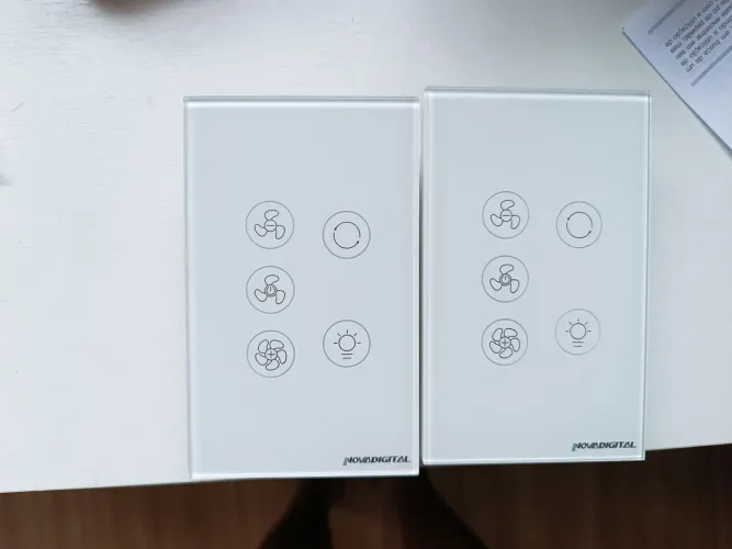 Interruptor inteligente zigbee novadigital para ventilador de teto