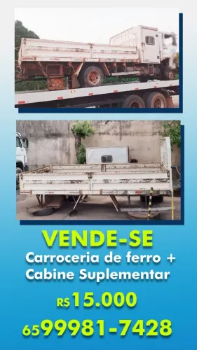 Carroceria de Ferro - cabine Auxiliar (USADA) 