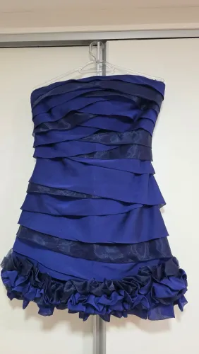 Vendo vestido festa azul tomara que caia