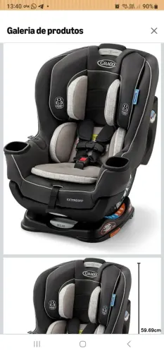 Graco Cadeira Infantil para Carro Extend2Fit ? 2 em 1 com Sistema LATCH