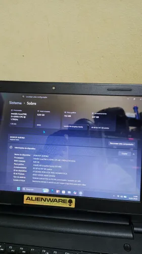 Notebook Dell i5 8gb com SSD 480gb Windows 11 e pacote Office instalado top bateria nova