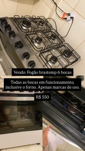 Fogão Brastemp 6 bocas