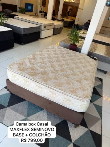 Cama Box Casal MAXFLEX SEMINOVO - ENTREGO