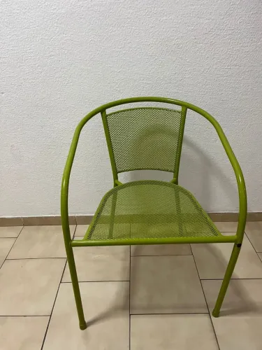 Cadeiras de ferro verde cada
