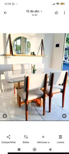 Cadeiras mesa de jantar ultra resistente de madeira muracatiara