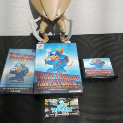 Rocket Knight Adventures - Mega Drive - Manual - JP - Novo - Caixa plástica Sega
