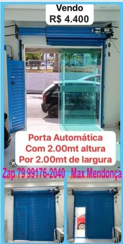 porta de aço altomatica, com porta lateral