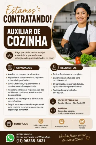 Auxiliar de cozinha