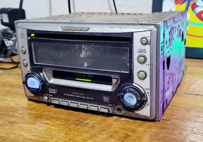 Rádio Cd/md Fujitsu Eclipse E3301cmt Japones No Estado Leia