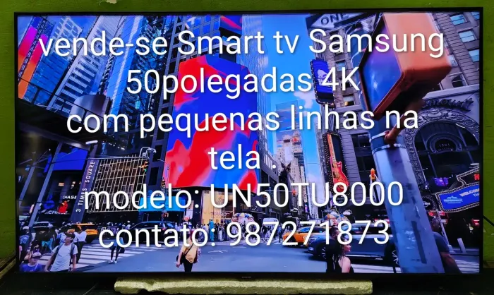 Smart TV Samsung 50" Crystal 4K TU8000 - (com linhas na tela )