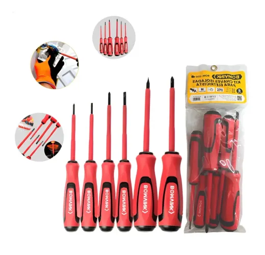 Kit 6 Desarmadores Manuales Aislados 1000v Profesional Igad.?