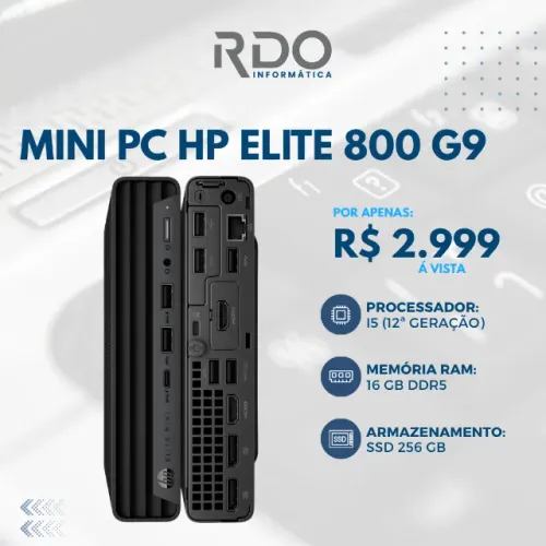 Mini Computador HP 800 Core i5 RAM SSD 256gb