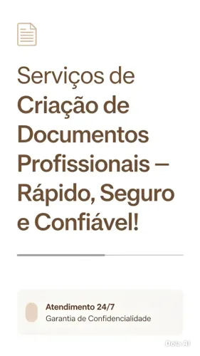 Serviços de Criação de Documentos Profissionais - Rápido, Seguro e Confiável!