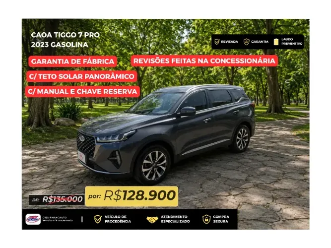 Chery Tiggo 7 Pro 1.6 Turbo 16V Aut. 2023