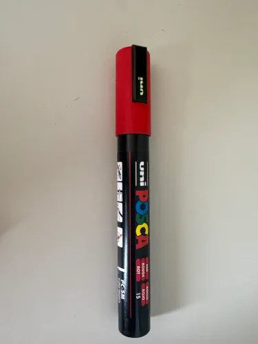 Caneta Posca vermelha nunca utilizada 1-8-2.5mm