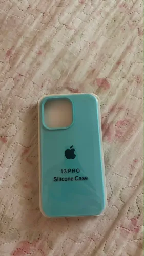 Capa Case Capinha Silicone Aveludado iPhone 13 PRO Verde Água
