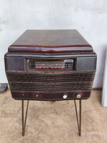 Toca Disco Semp Vitrola Antiga Madeira