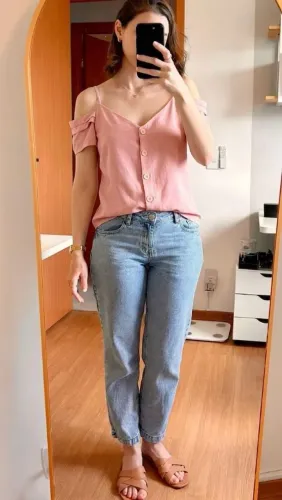 blusa rosa pastel alça regulável p