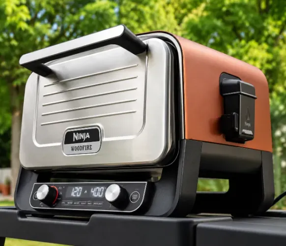 Forno Elétrico Portátil Externo Ninja Woodfire 8 Em 1