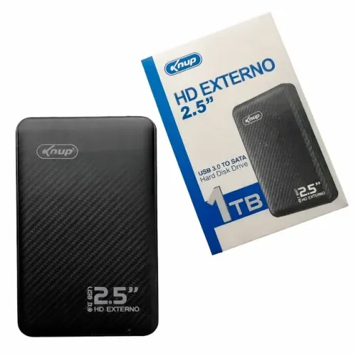 HD Externo 1TB Knup KP-HD807 USB 3.0 Portátil 2.5? para PC Notebook TV e PlayStation